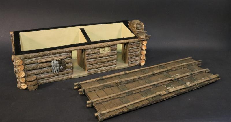 Storehouse, The Fur Trading Post, The Fur Trade--4 pieces (Model size:  12 in. x  4.75 in. x 4 in.) #2