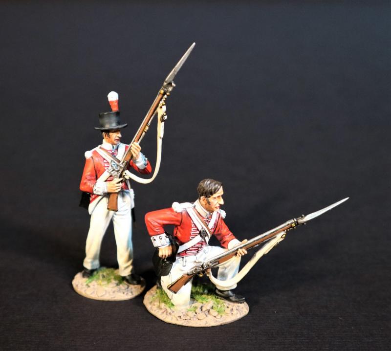 Two Line Infantry (kneeling reaching for cartridge (no hat), standing ready), The 74th (Highland) Regiment, Wellington in India, The Battle of Assaye, 1803--two figures #1