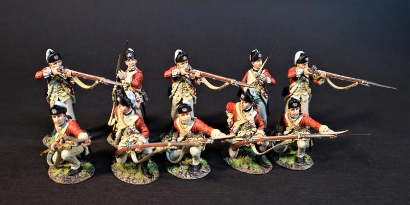 Ten Infantrymen (2 of S62-08, 3 of S62-09), The 62nd Regiment of Foot, The Anglo Allied Army, The Battle of Saratoga, Drums Along the Mohawk--ten figures #1
