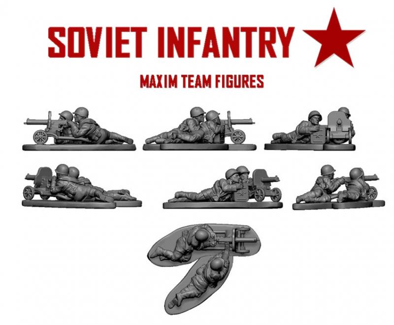 174 x Soviet WWII Infantry--1:144 scale (unpainted plastic kit) #8