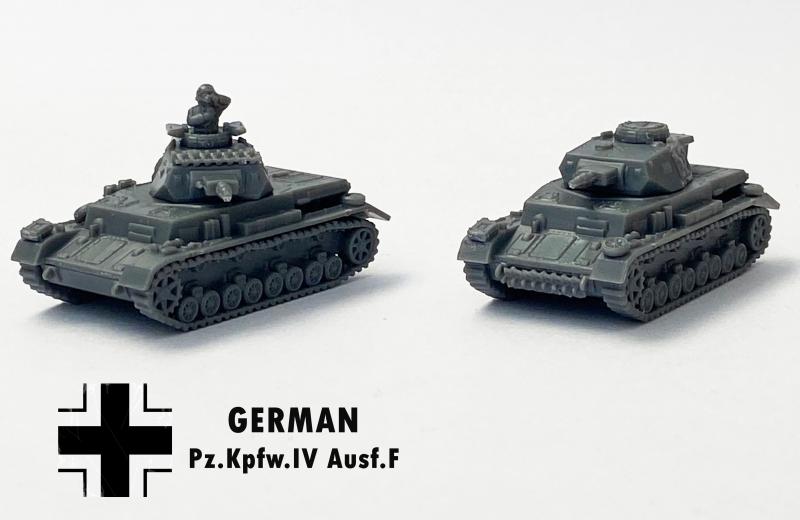 WWII Panzer IV F--six 1:144 scale tanks (unpainted plastic kit) #6