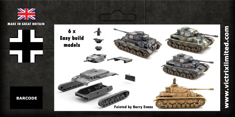 WWII Panzer IV G--six 1:144 scale tanks (unpainted plastic kit) #2