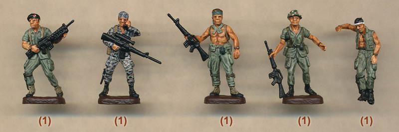 Italeri 1/72 American Special Forces (Vietnam War) – 50 Figures, 15 Poses – Soft Plastic