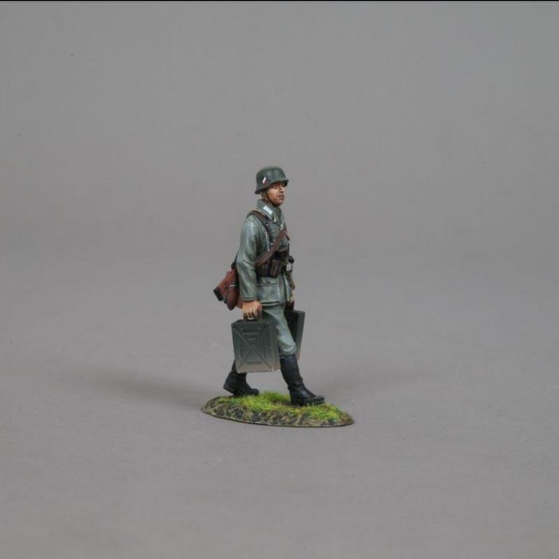WWII German Heer Soldier Carrying Two Mortar Ammo Cases--single figure--RETIRED -- LAST THREE! #3
