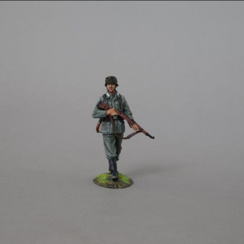 German Heer Soldier Marching with Rifle and Goggles Attached to Helmet--single figure--RETIRED--LAST THREE!! #1