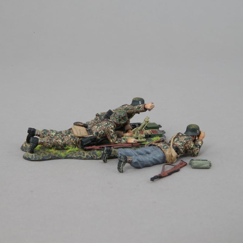 WWII German SS Spotter with Binos, Rifle, and Satchel (lying prone)--single figure -- LAST TWLEVE! #4