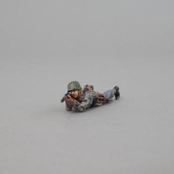 WWII German SS Trooper Firing Rifle (lying prone, wearing helmet)--single figure--RETIRED--LAST FOUR!! WWII German SS Trooper Firing Rifle (lying prone, wearing helmet)--single figure--RETIRED--LAST FOUR!! #47245
