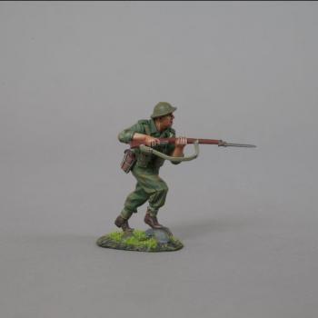 Image of Charging Allied Infantryman in Tropical green uniform--single figure--RETIRED--LAST ONE!!