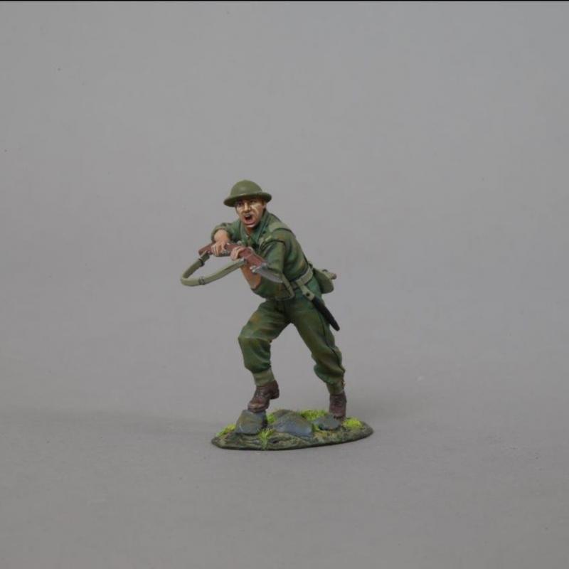 Charging Allied Infantryman in Tropical green uniform--single figure #2