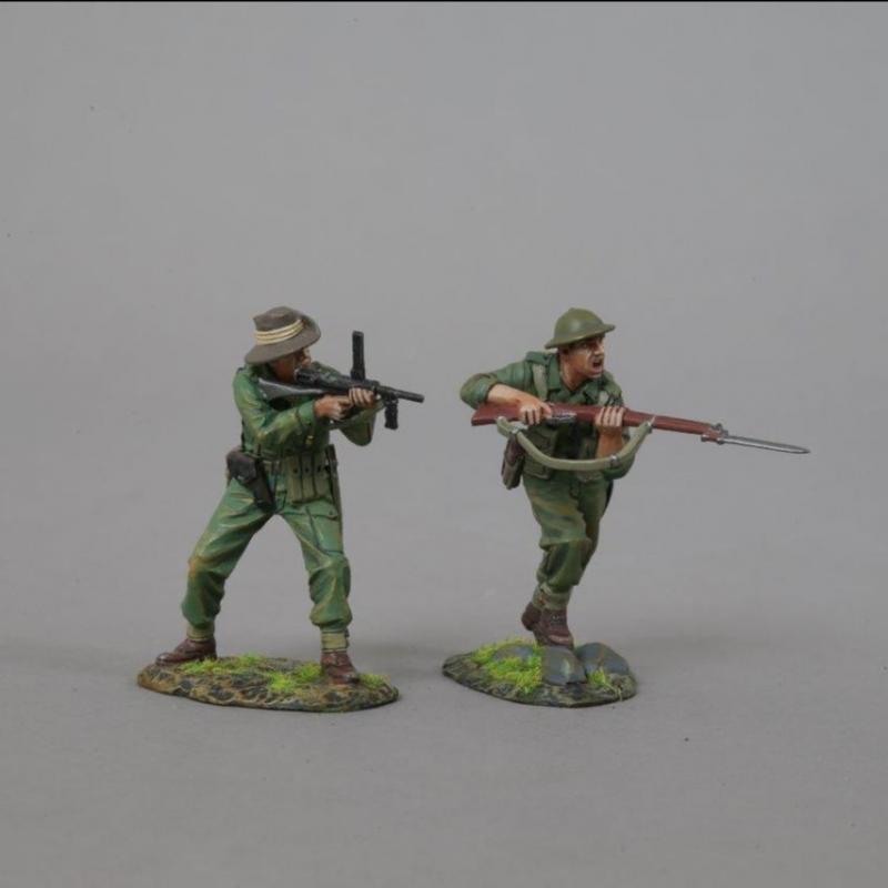 Charging Allied Infantryman in Tropical green uniform--single figure #4
