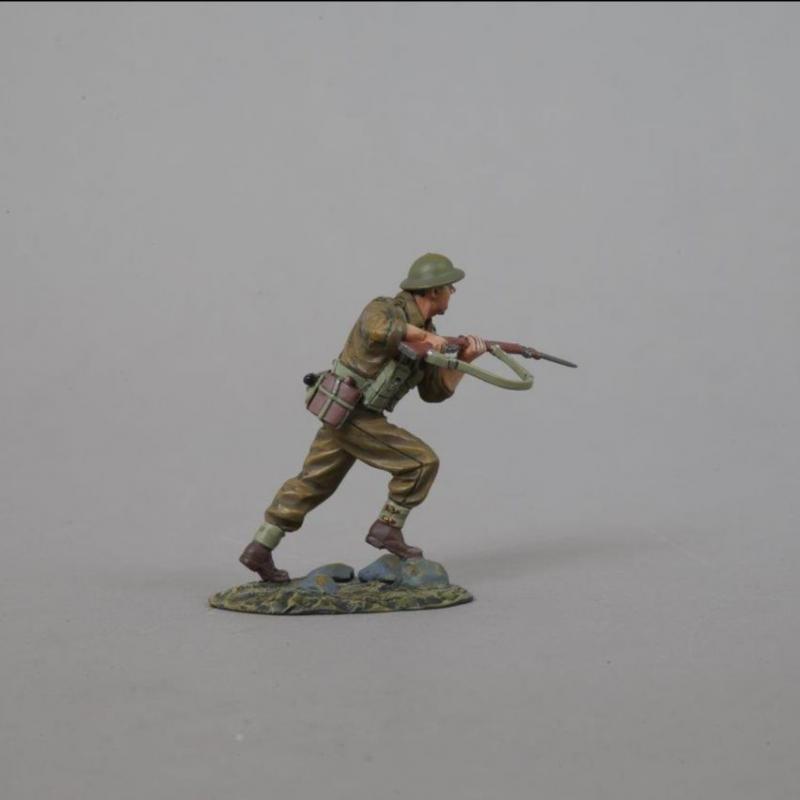 Charging Allied Infantryman in Khaki Uniform--single figure #3