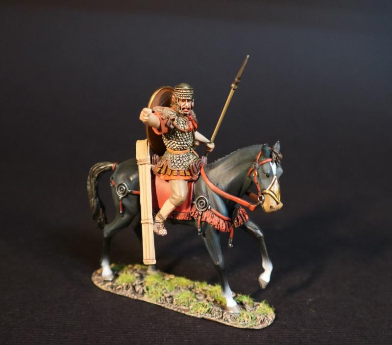 Decurion with Red Shield, Roman Auxiliary Cavalry, Armies and Enemies of Ancient Rome--single mounted figure #1