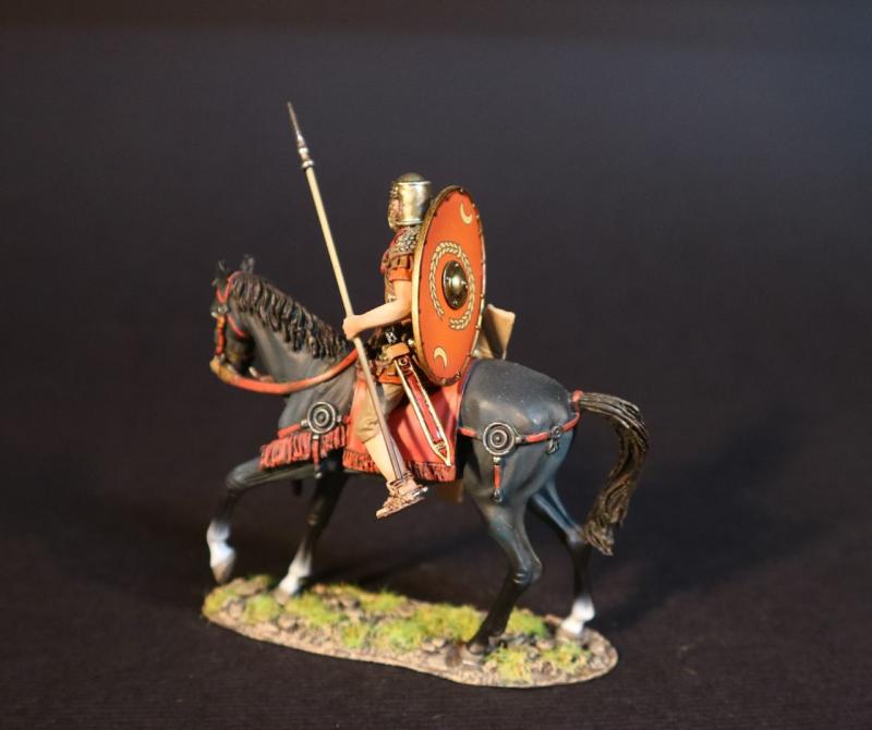 Decurion with Red Shield, Roman Auxiliary Cavalry, Armies and Enemies of Ancient Rome--single mounted figure #2