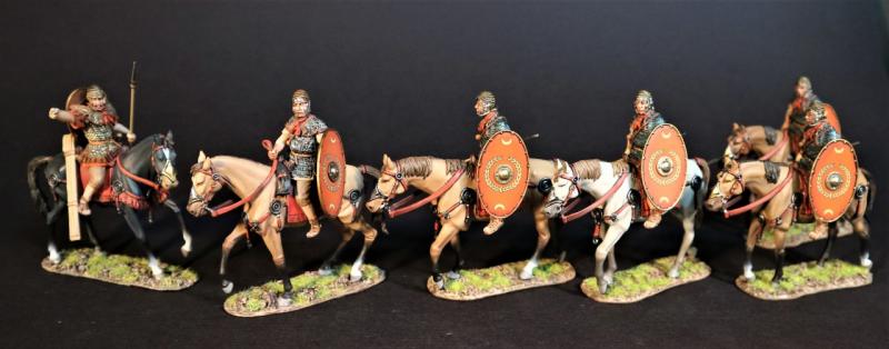 Decurion with Red Shield, Roman Auxiliary Cavalry, Armies and Enemies of Ancient Rome--single mounted figure #3