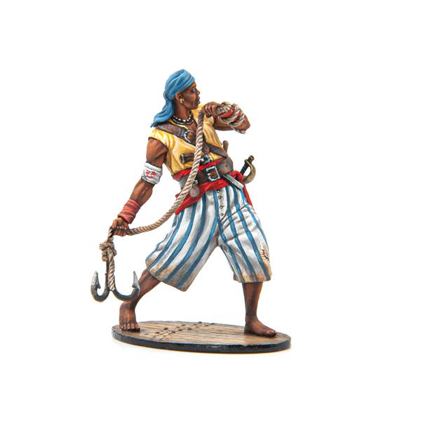 Caribbean Pirate with Grappling Hook--single figure #1
