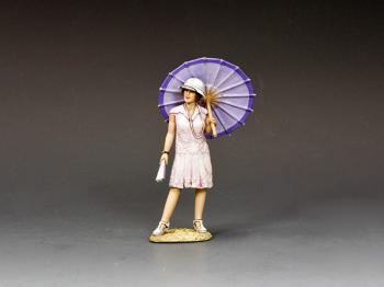 Image of The Honourable Celia Molestrangler--single figure with parasol