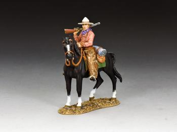 Image of Guarding The Herd--single mounted cowboy figure