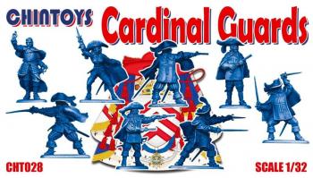 Image of The Cardinal and his Guards--8 figures in 8 poses (Red plastic) 