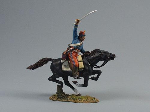 Chasseurs d'Afrique Trooper Charging Forward with Sword--single mounted figure #1