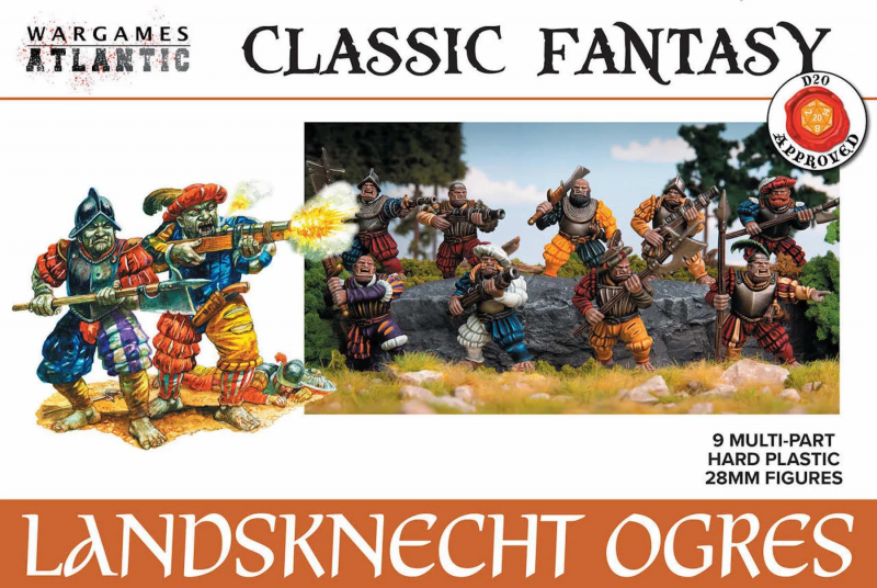 28mm Classic Fantasy: Landsknecht Ogres --9 figures #1
