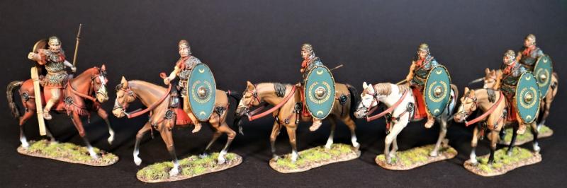 Roman Auxiliary Cavalryman with Green Shield, Roman Auxiliary Cavalry, Armies and Enemies of Ancient Rome--single mounted figure #2