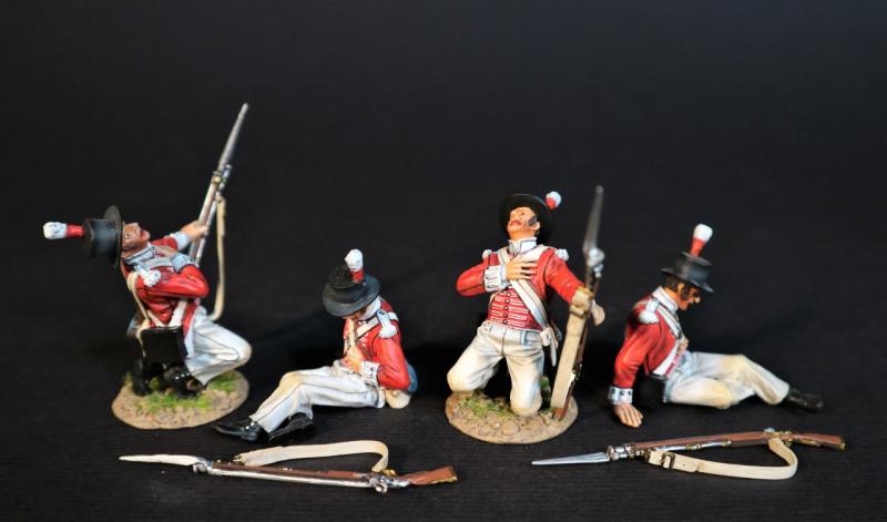 Four Line Infantry (2 kneeling wounded, 2 seated wounded), The 74th (Highland) Regiment of Foot, Wellington in India, The Battle of Assaye, 1803--four figures #1