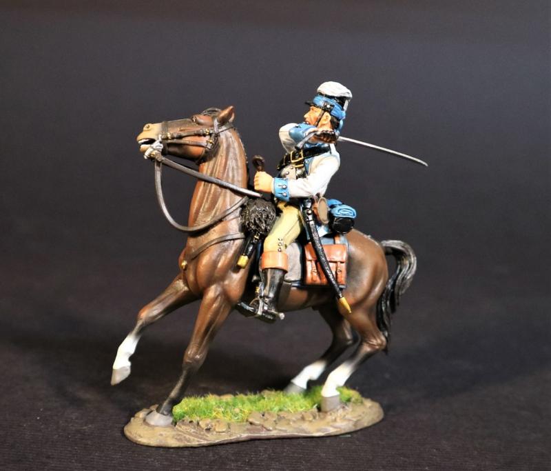 Third Continental Dragoons Trooper, American Continental and Militia Dragoons, The Battle of Cowpens, January 17th, 1781, The American War of Independence, 1775–1783--single mounted figure #2