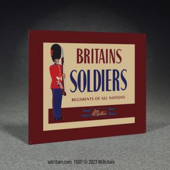 Image of Britains Soldiers, Regiments of All Nations--12.5 in. x 16 in. metal (tin) sign--TWO IN STOCK.