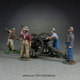 "Give ‘em Another Round"--Confederate Artillery with 6 Pound Howitzer--seven piece set #1
