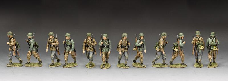 Marching Soldaten--two 12th SS Hitlerjugend figures #2