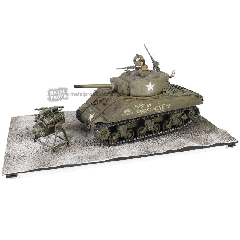 U.S. Medium Tank Sherman M4A3E2 (75) Jumbo "Cobra King", "First in Bastogne", George Smith Patton's 4th A Div. 3rd Army, Bastogne area, 26 December, 1944 #5