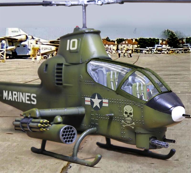 COBRA AH1 Army Camo Helicopter With Pilot #5