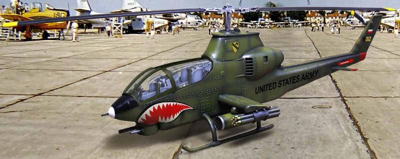 COBRA AH1 Army Helicopter With Pilot (shark teeth) #1