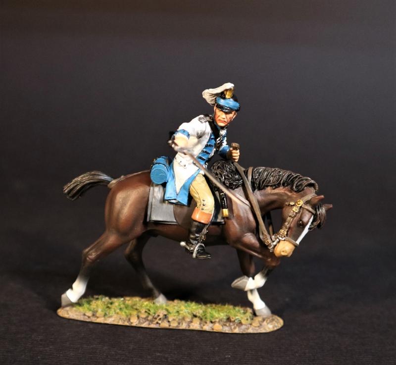 Colonel William Washington, Third Continental Dragoons, American Continental and Militia Dragoons, The Battle of Cowpens, January 17th, 1781, The American War of Independence, 1775–1783--single mounted figure #1