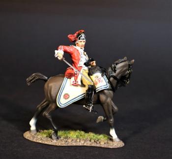 Image of Officer, The 17th Light Dragoons, The British Army, The Battle of Cowpens, January 17, 1781, The American War of Independence, 1775–1783--single mounted figure