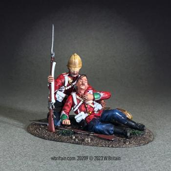 Image of "Helping my Comrade"--Two British of the 24th Foot--two figures on single base