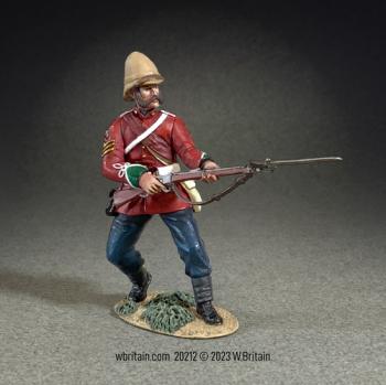 Image of 24th Foot, Colour Sergeant Bourne Defending with Bayonet, No. 2--single figure