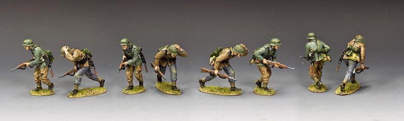 Advancing Under Fire--two running 12th SS Hitlerjugend figures #2