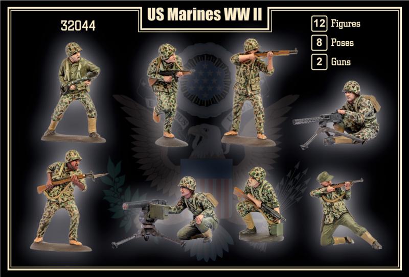 U.S. Marines WWII--15 figures in 8 poses -- FIFTEEN IN STOCK! #2