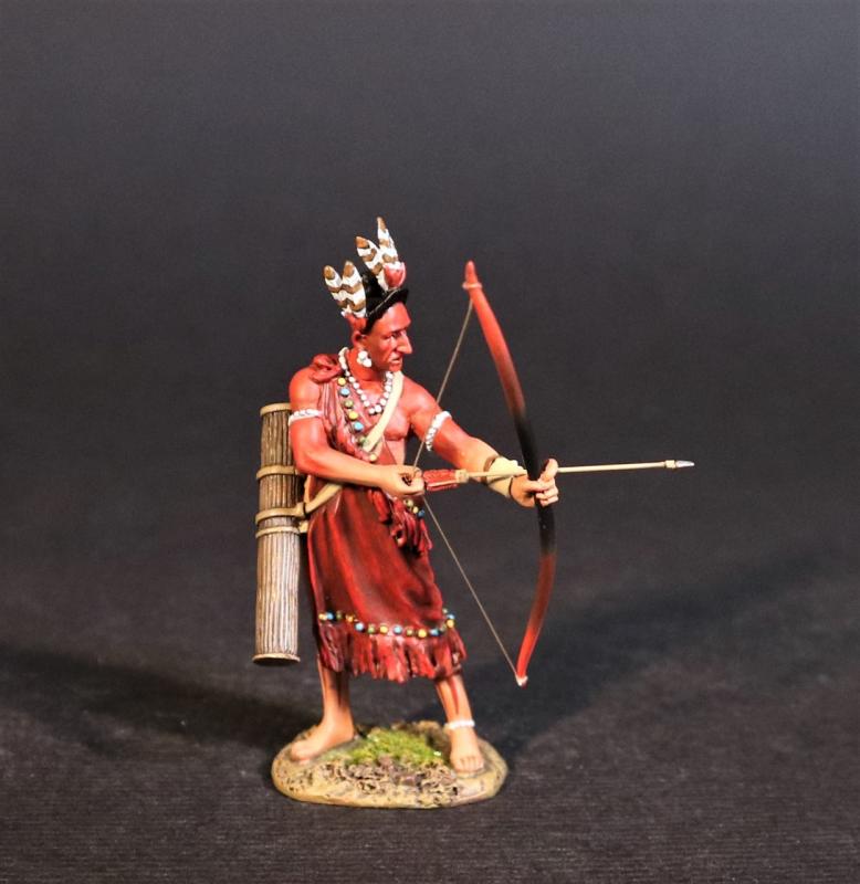 Powhatan Warrior Standing Drawing Bow, The Powhatan, The Conquest of America--single figure #1