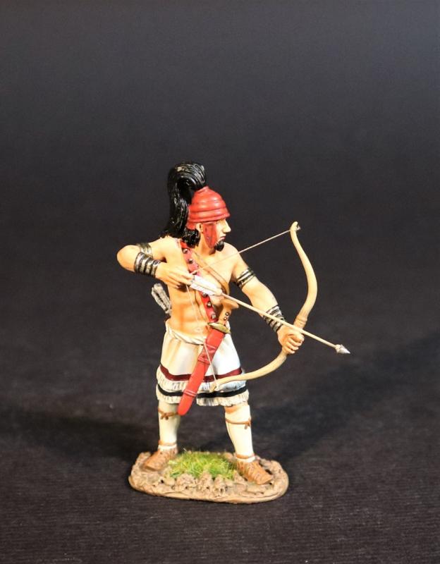 Greek Archer (red helmet (no horns), standing ready to fire), The Greeks, The Trojan War--single figure #1