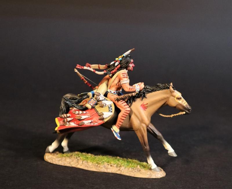 Sioux Warrior, The Sioux, The Battle Where the Girl Saved Her Brother, 17th June 1876, The Black Hill Wars 1876-1877--single mounted figure with bow in trailing left hand #1