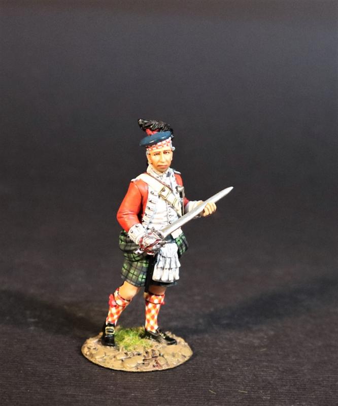 Infantry Officer with Basket-Hilted Sword, 1st Battalion, 71st Regiment of Foot, The British Army, The Battle of Cowpens, January 17, 1781, The American War of Independence, 1775–1783--single figure #1
