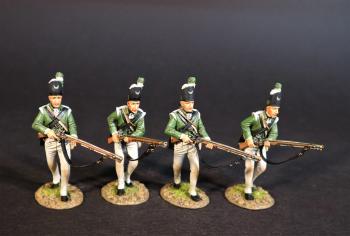 Image of Four Light Infantry, Simcoe's Rangers, The Queen's Rangers (1st American Regiment) 1778-1783, British Army, The American War of Independence, 1778-1783--four figures--RETIRED--LAST TWO!!