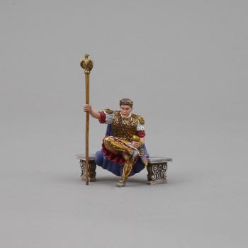 Image of The Emperor in Contemplation, The Glory That Was Rome!--single seated figure--RETIRED -- LAST THREE! Image of The Emperor in Contemplation, The Glory That Was Rome!--single seated figure--RETIRED -- LAST THREE!
