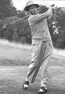 Golfer #1--single crooner figure swinging club #4