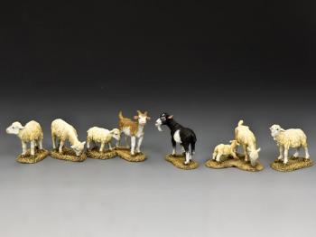 Image of "The Sheep & Goats Set"--seven figures
