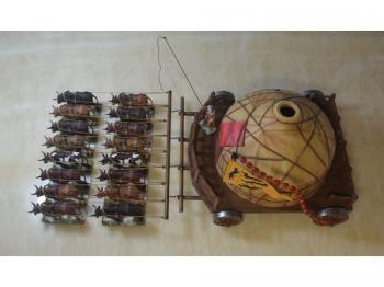 Enormous Mongol Baggage Cart--cart, single figure, and sixteen oxen -- LAST ONE! Enormous Mongol Baggage Cart--cart, single figure, and sixteen oxen -- LAST ONE! #47755