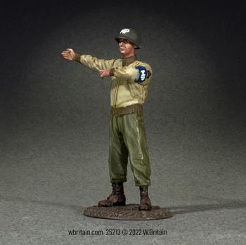 Image of U.S. Army Military Policeman Directing Traffic, 1943-45--single figure