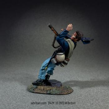 Image of Union Infantry Casualty in State Jacket Falling Wounded--single figure